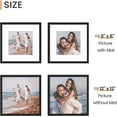 Sindcom 9 Pack 12x12 Picture Frames,Display Pictures 8x8 with Mat or 12x12 Without Mat,Gallery Wall Photo Frames, Black