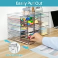 Sindcom Acrylic Organizer with 16 Drawers, Makeup Organization and Storage, Clear Storage Drawers