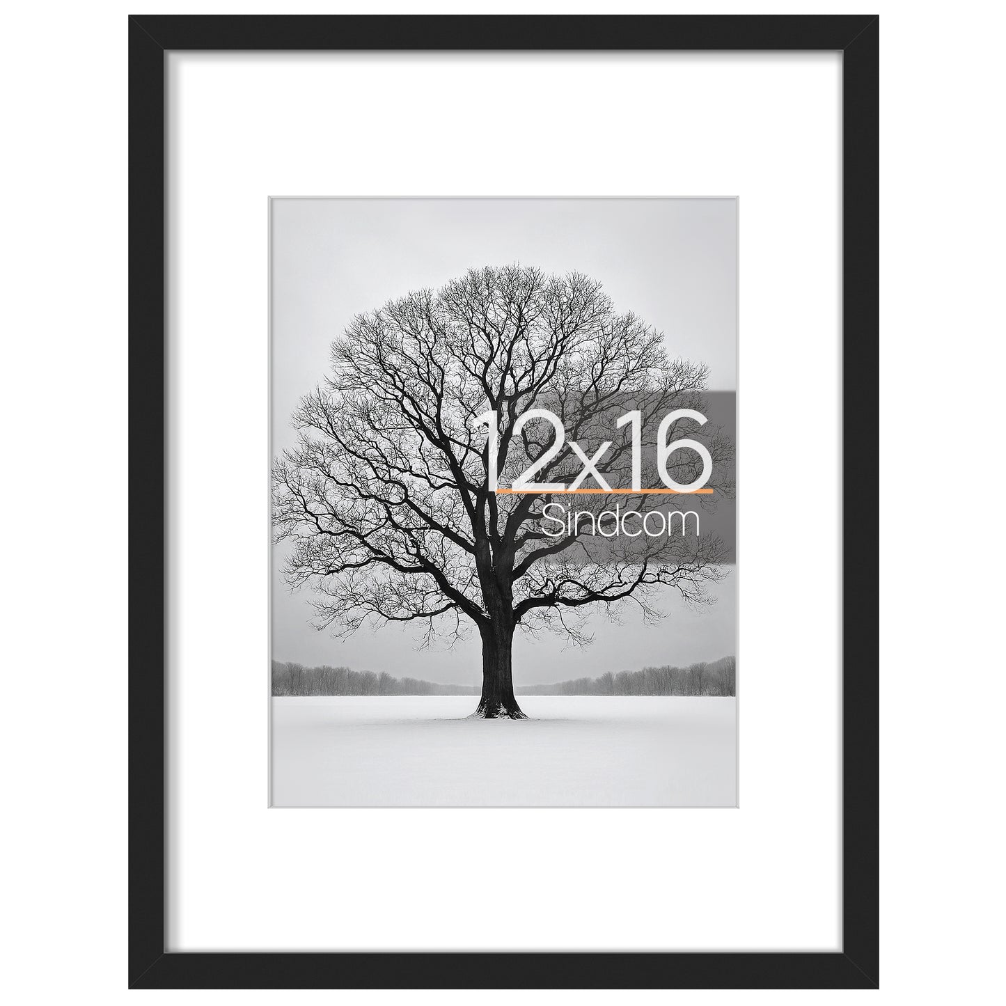 Sindcom 12 x 16 Picture Frame, Black,Gallery Wall Frame