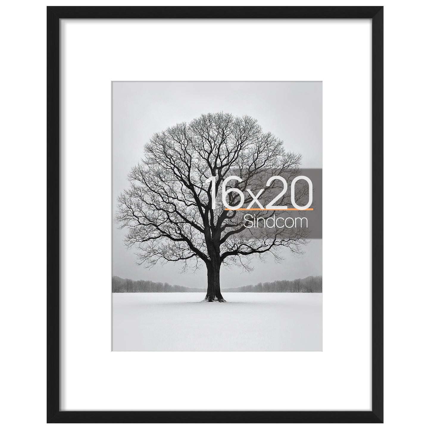 Sindcom ABS 16x20 Picture Frames, Gallery Wall Poster Frames Set of 5, Black