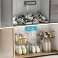 Sindcom 6 Pack Clear Stackable Storage Drawers,Easy to Assemble Bathroom Organizers and Storage with handles,Plastic Drawers for Kitchen Pantry,Cabinet,Under Sink Organization