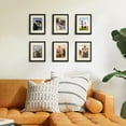 Sindcom 6 Pack 9x12 Picture Frames,Display Pictures 6x8 with Mat or 9x12 Without Mat,Gallery Wall Photo Frames, Black