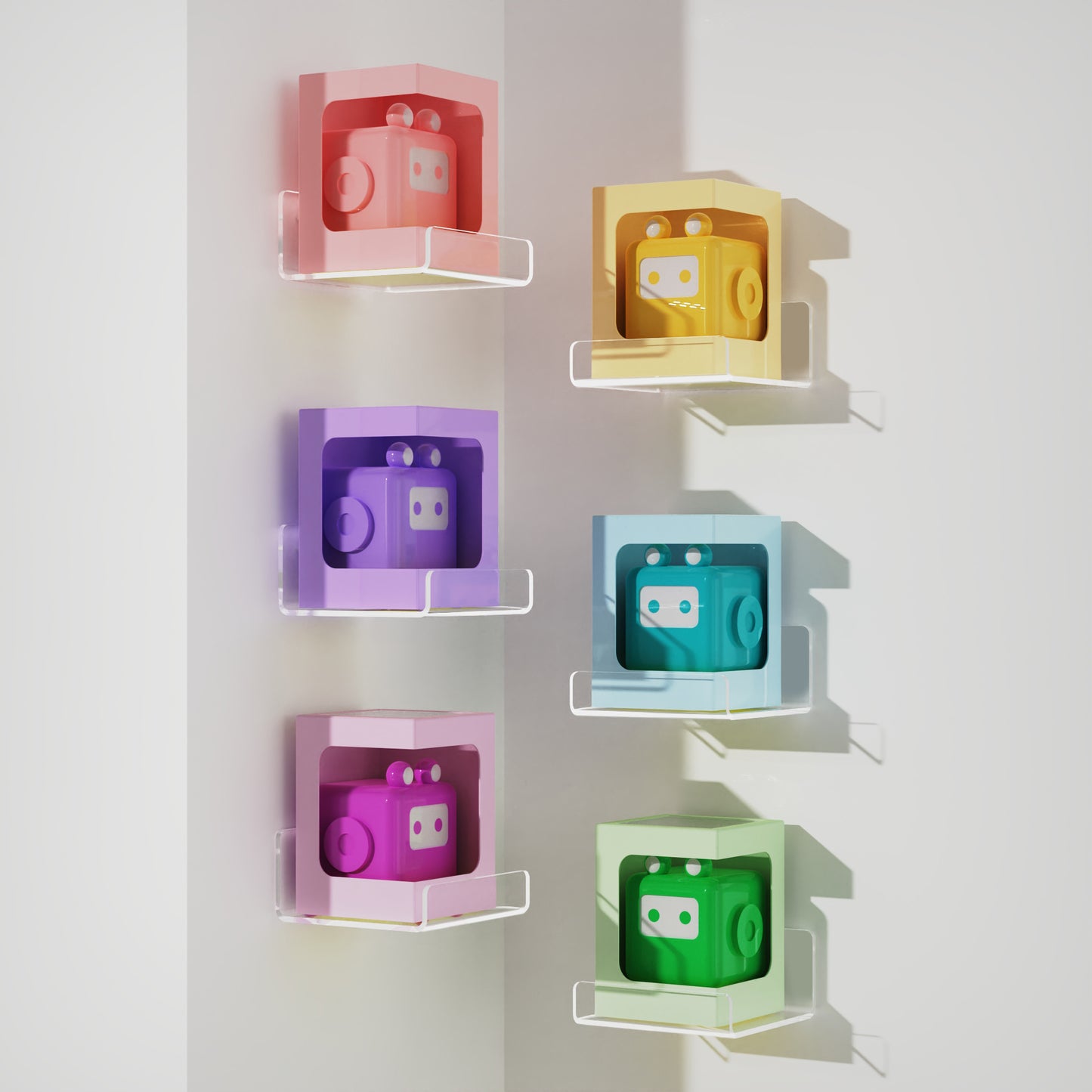 Acrylic Floating Shelves Wall Mounted, Sindcom 5pack Clear Acrylic Shelves