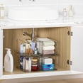 Sindcom 4 Pack Large Stackable Plastic Storage Drawers, Acrylic Clear Bathroom Closet Undersink Organizer,4 Medium