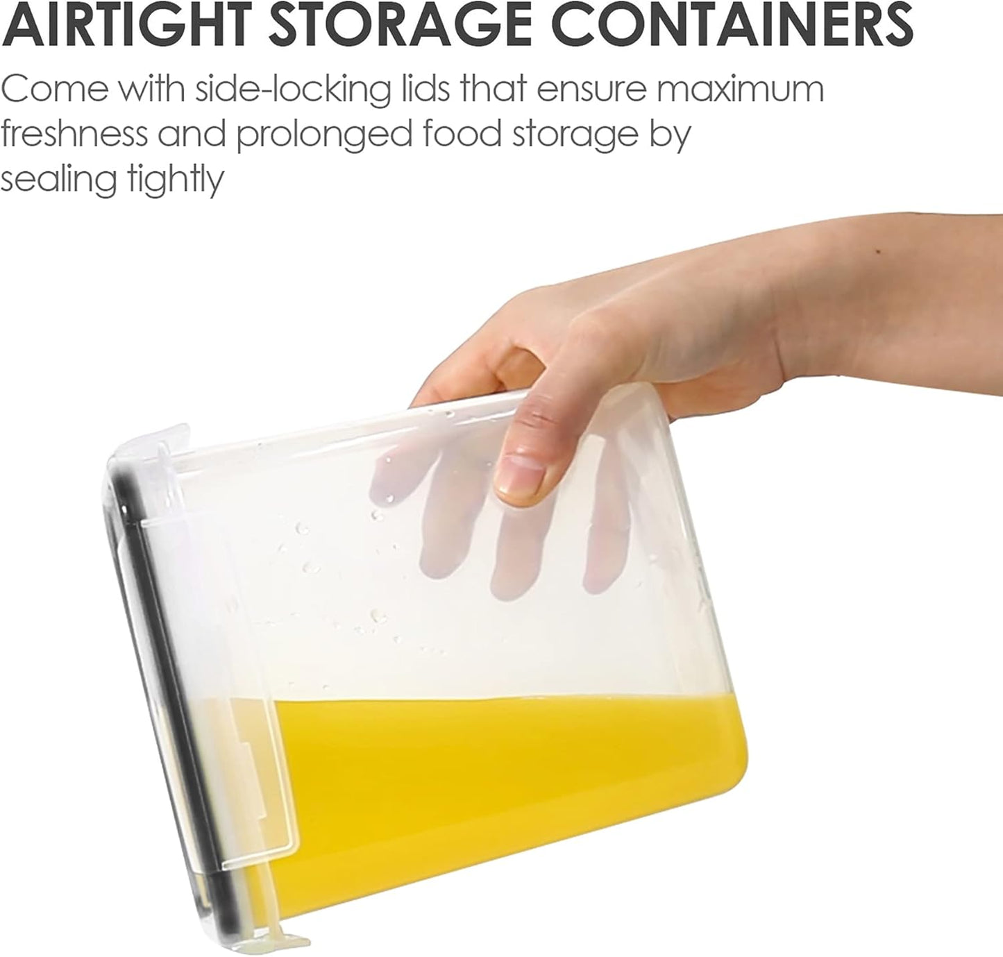Sindcom Set of 9 Airtight Food Storage Containers with Lids,Plastic Kitchen Pantry Organizers and Flour Storage,Dry Food Keepers, 2L Cereal Containers with 24 Labels,Black