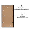 Sindcom 12x23 Wall Collage Picture Frame,Black Photo Frame ,Fits Eight 4x6 Photo or One 12x23 Photo
