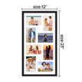Sindcom 12x23 Wall Collage Picture Frame,Black Photo Frame ,Fits Eight 4x6 Photo or One 12x23 Photo