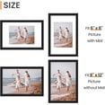 Sindcom 6 Pack 8x12 Picture Frames,Display Pictures 6x8 with Mat or 8x12 Without Mat,Gallery Wall Photo Frames, Black