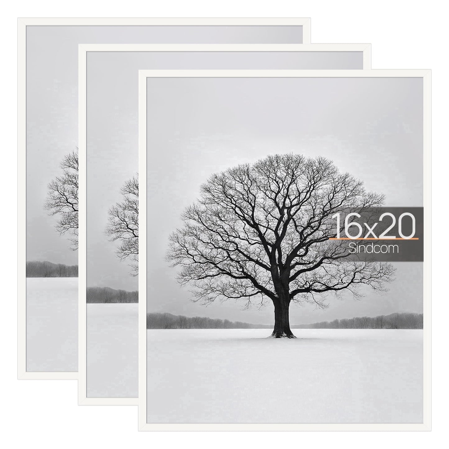Sindcom 16x24 Picture Frames , Gallery Wall Poster Frames Set of 3 , White