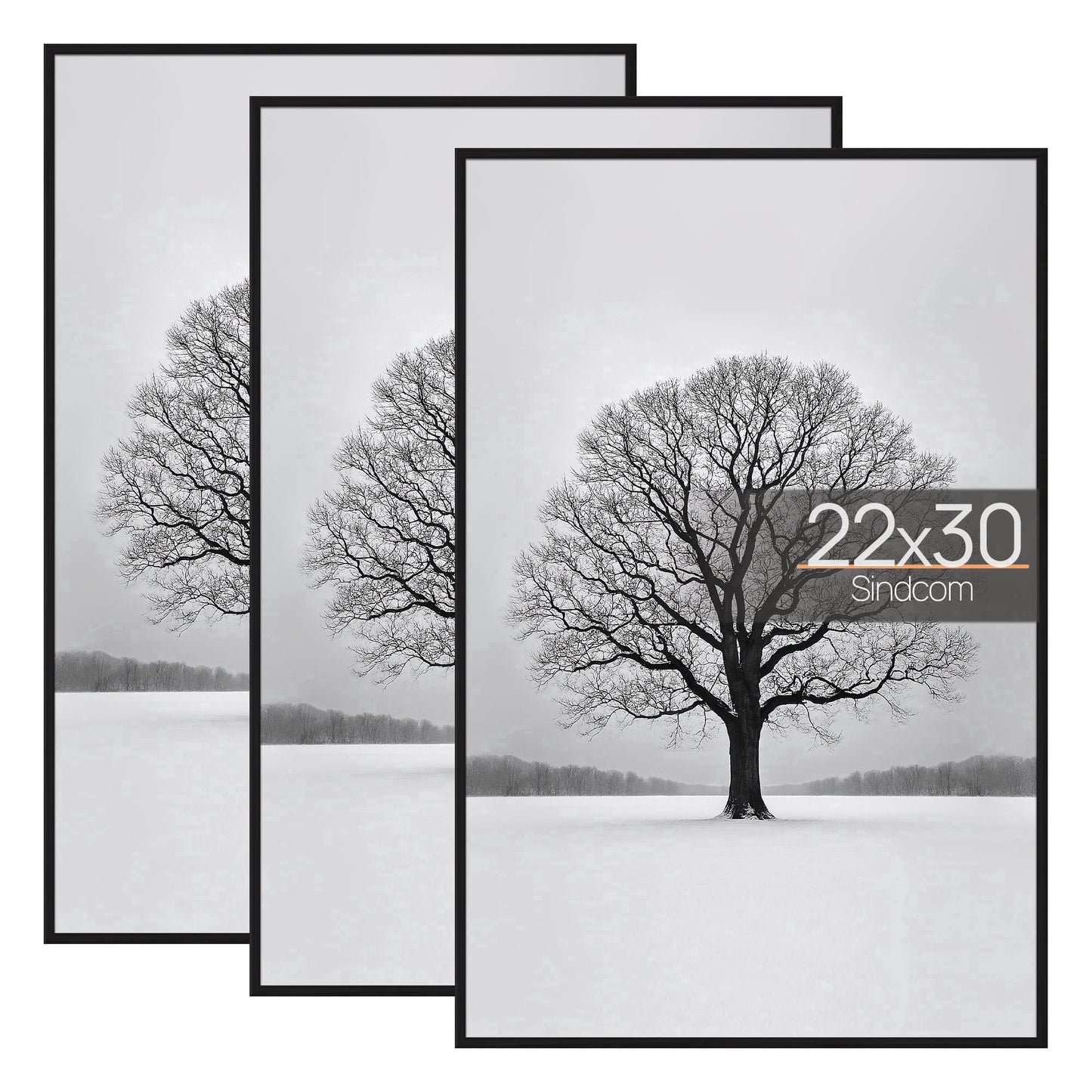 Sindcom 22x30 Picture Frames , Gallery Wall Poster Frames Set of 3 , Black