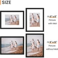 Sindcom 6 Pack 9x12 Picture Frames,Display Pictures 6x8 with Mat or 9x12 Without Mat,Gallery Wall Photo Frames, Black