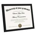 Sindcom 6 Pack 8.5x11 Document Picture Frame , 8.5 by 11 Award Diploma Certificate Frames , Black