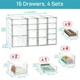 Sindcom Acrylic Organizer with 16 Drawers, Makeup Organization and Storage, Clear Storage Drawers
