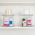 Sindcom 4 Pack Large Stackable Plastic Storage Drawers, Acrylic Clear Bathroom Closet Undersink Organizer,4 Medium