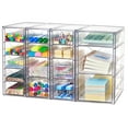 Sindcom Acrylic Organizer with 16 Drawers, Makeup Organization and Storage, Clear Storage Drawers
