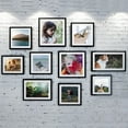 Sindcom 12 Pack 4x4 Picture Frames,Display Pictures 4x4 Without Mat,Gallery Wall Photo Frames, Black