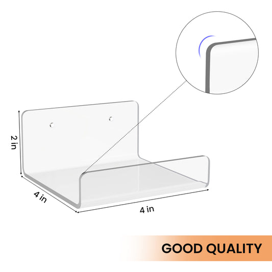 Acrylic Floating Shelves Wall Mounted, Sindcom 5pack Clear Acrylic Shelves