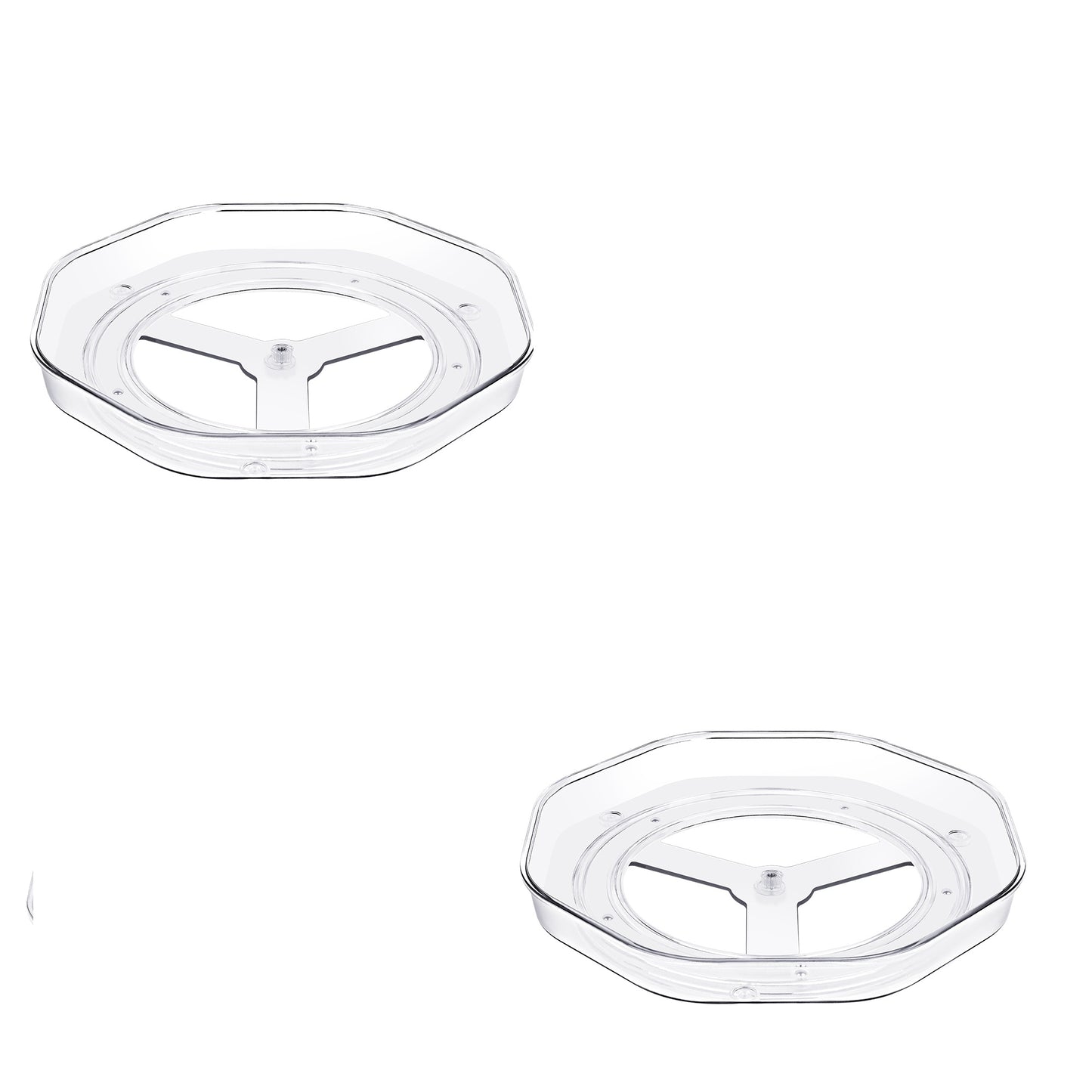 Clear Lazy Susan Organizer, Sindcom 4 Pack Turntable Spice Rack, for Cabinets Kitchen, Countertop, Bathroom, Makeup, 9 Inches