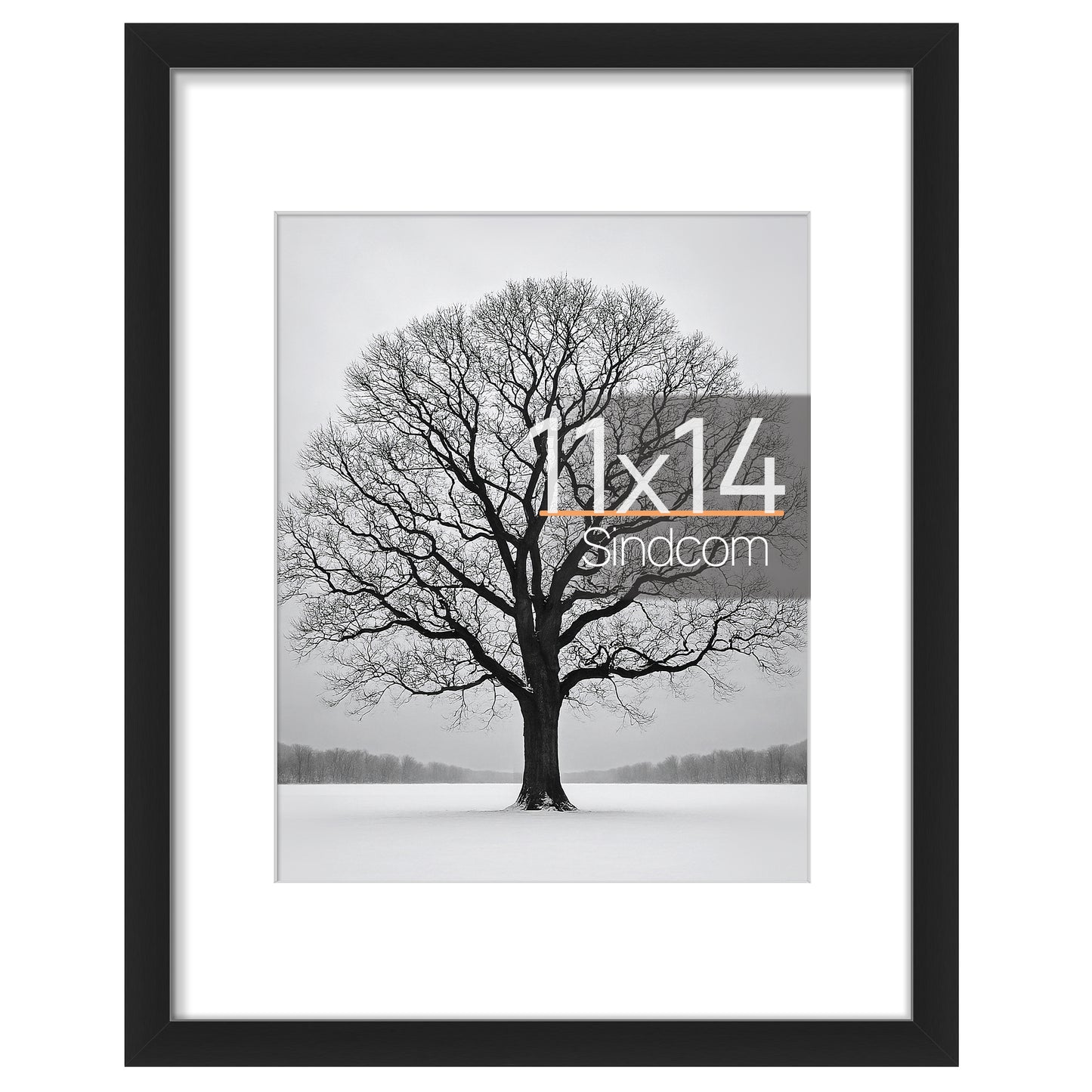 Sindcom 11 x 14 Picture Frame , Black , 1 Pack , Gallery Wall Frame to Display Pictures 8x10 with Mat or 11 x 14 Without Mat