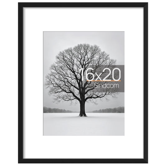 Sindcom 16 x 20 Picture Frame, Black , Gallery Wall Frame