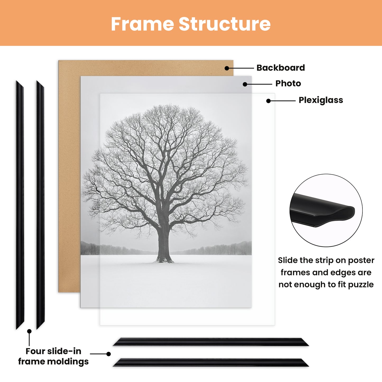 Sindcom 20x30 Poster Frames, Gallery Wall Picture Frames, Black, 1 Pack