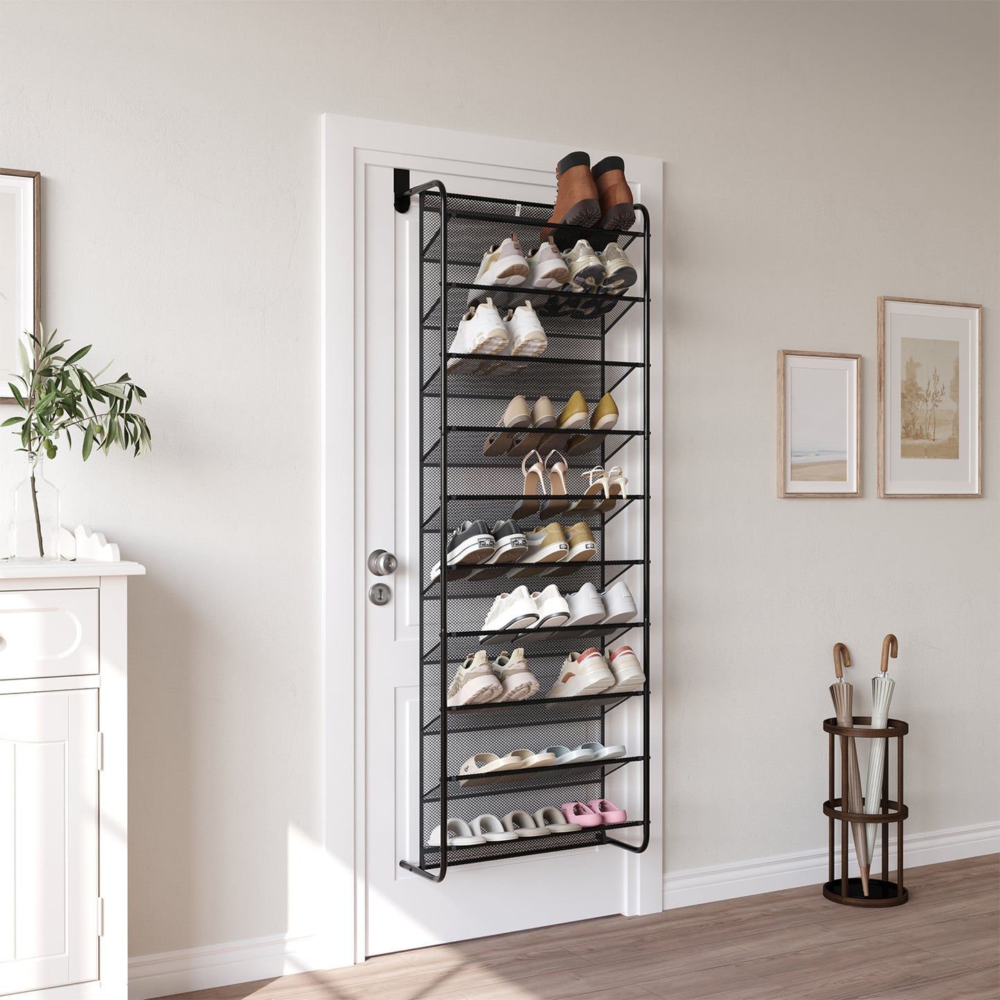 Sindcom 10-Tier over the Door Shoe Rack for 30 Pairs, Metal
