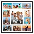 Sindcom 20x20 Wall Collage Picture Frame,Black Photo Frame ，Fits One 8x10, Four 5x5, and Six 4x6 Photos or One 20x20 Photo