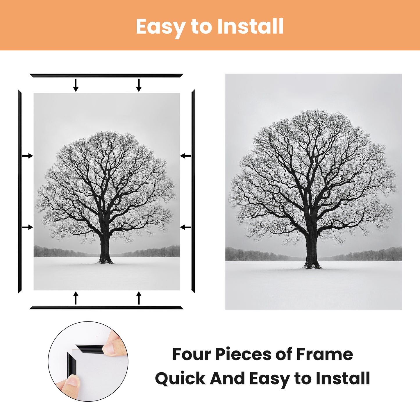 Sindcom 20x30 Poster Frames, Gallery Wall Picture Frames, Black, 1 Pack