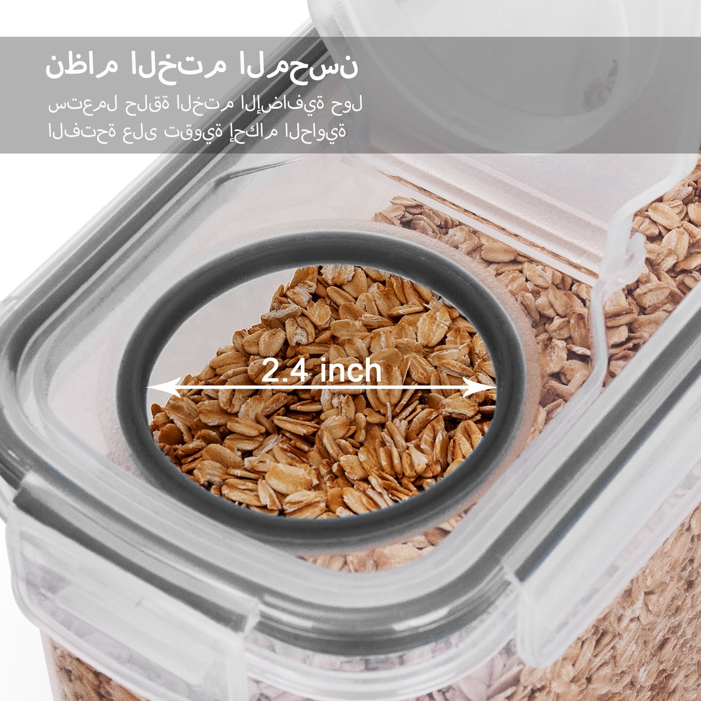 Cereal Storage Container Set of 4, Sindcom Airtight Food Storage Containers, 135.2 fl oz, Black