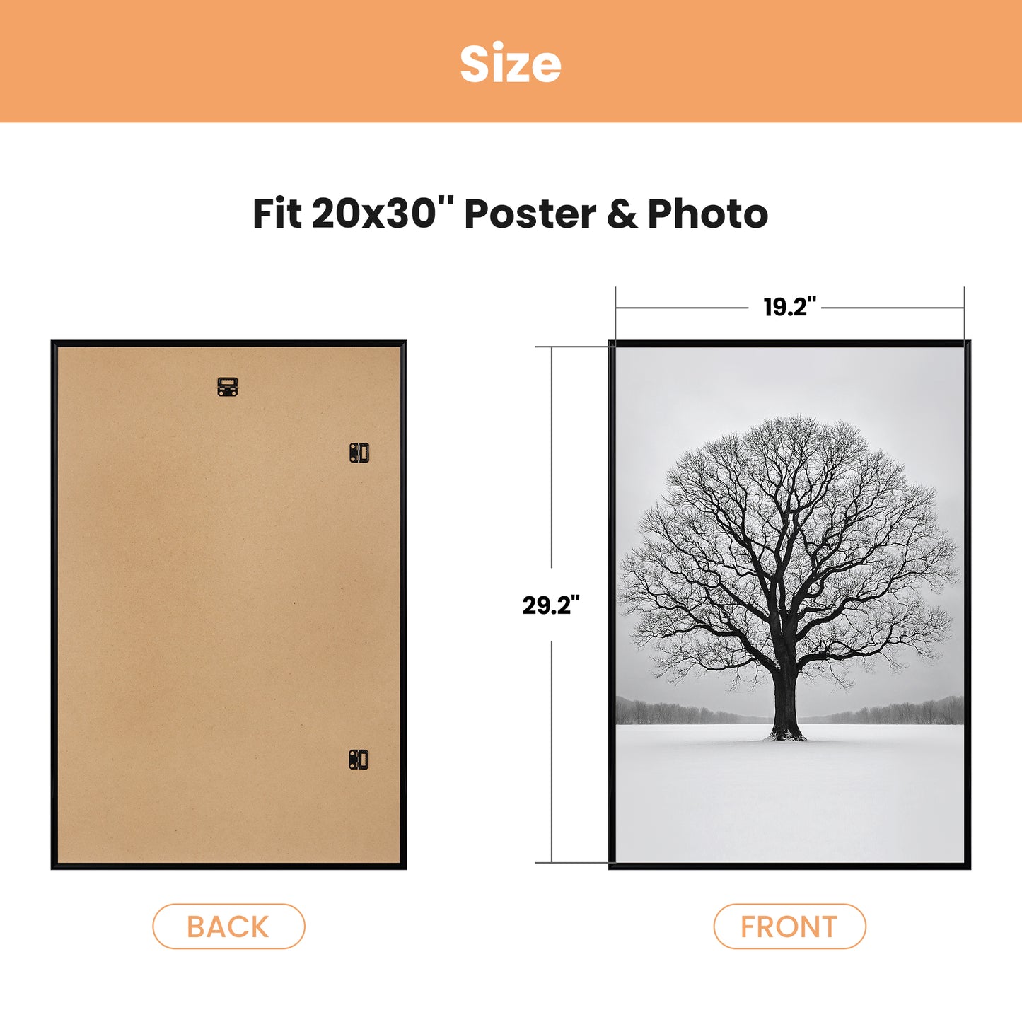 Sindcom 20x30 Poster Frames, Gallery Wall Picture Frames, Black, 1 Pack