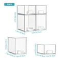 Sindcom Stackable Storage Drawers Set of 4,Clear Plastic Organizer Bins for Makeup, Cosmetics, Beauty Supplies