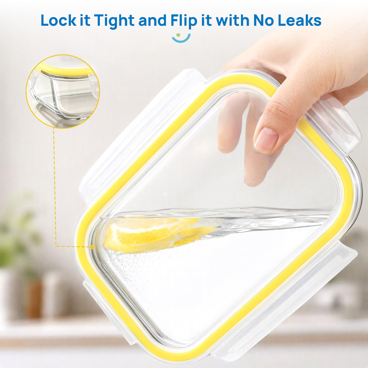 10 Pack 22oz Glass Meal Prep Containers with Lids, Airtight Food Storage Jars Set for Kitchen Pantry, Leakproof Lunch Box, Oven & Freezer Safe