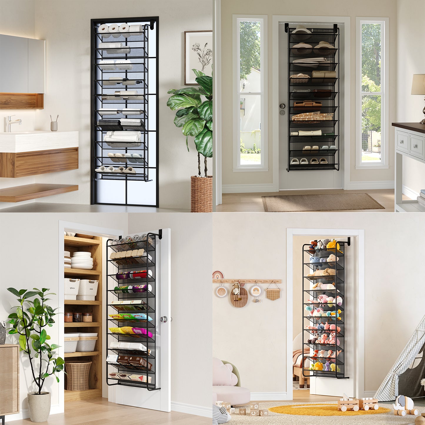 Sindcom 10-Tier over the Door Shoe Rack for 30 Pairs, Metal