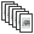 Sindcom 6 Pack 8x12 Picture Frames,Display Pictures 6x8 with Mat or 8x12 Without Mat,Gallery Wall Photo Frames, Black