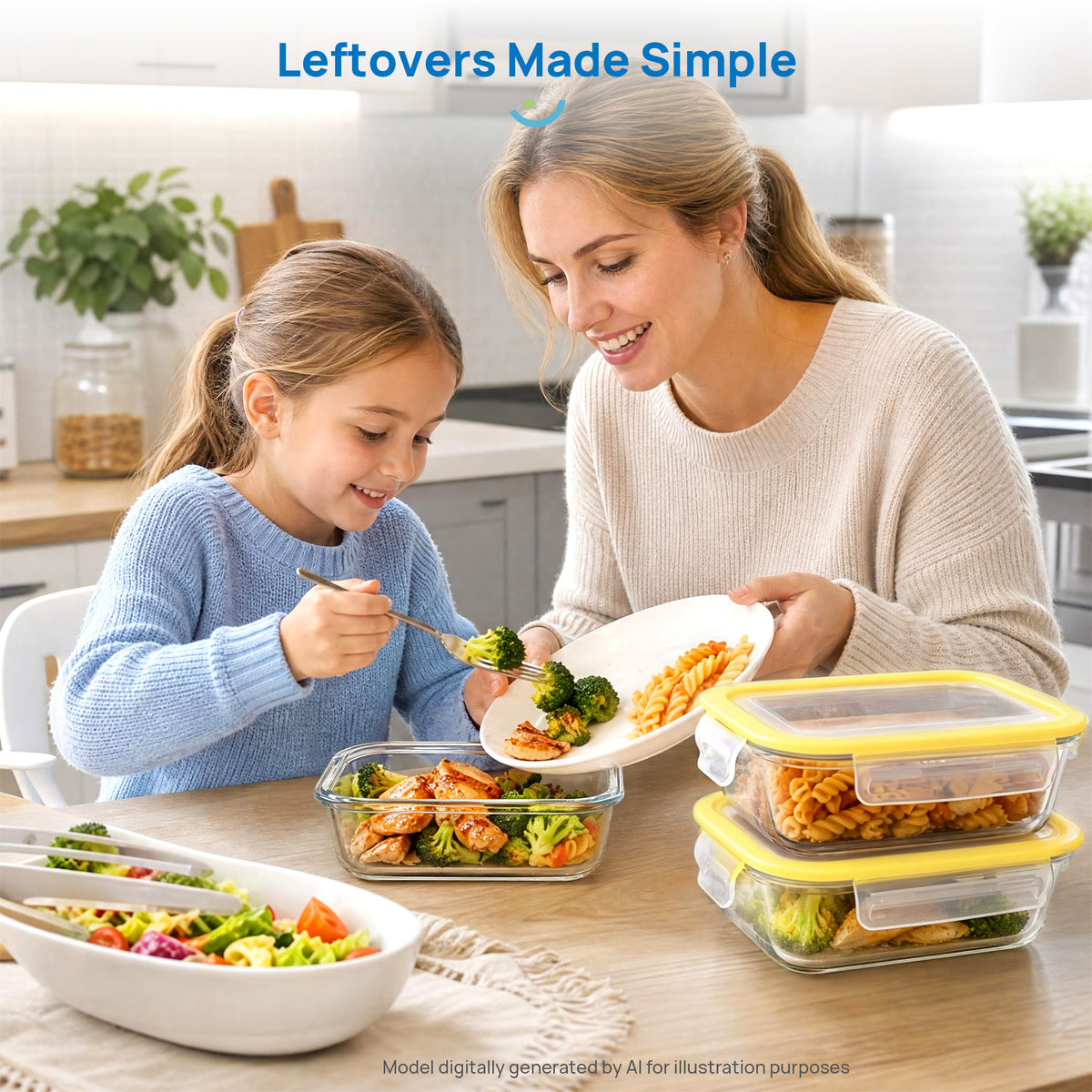 10 Pack 22oz Glass Meal Prep Containers with Lids, Airtight Food Storage Jars Set for Kitchen Pantry, Leakproof Lunch Box, Oven & Freezer Safe