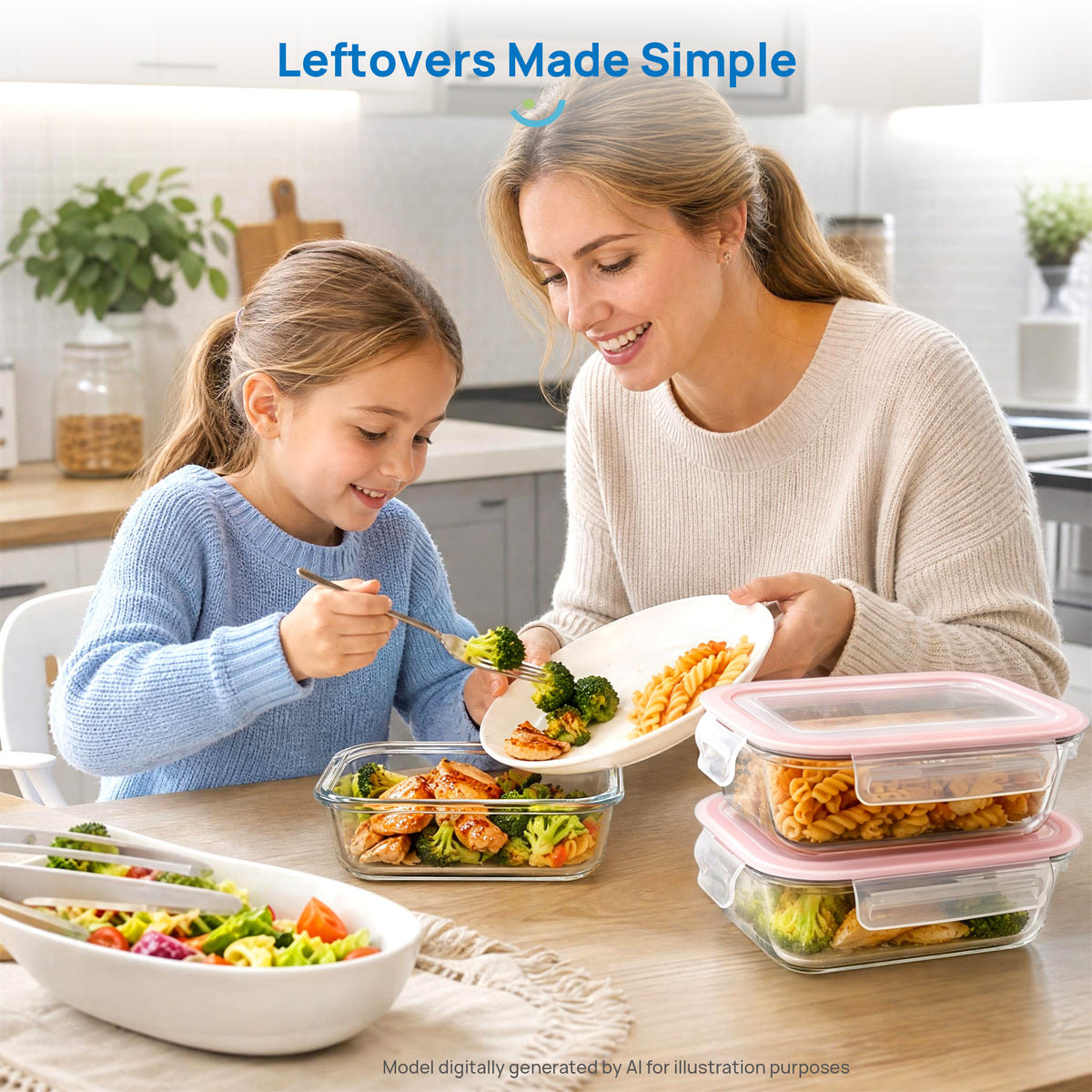 10 Pack 22oz Glass Food Storage Canisters with Secure Snap-On Lids, Dishwasher-Safe Meal Prep Jar Set for Fridge, Freezer, Microwave & Oven Use