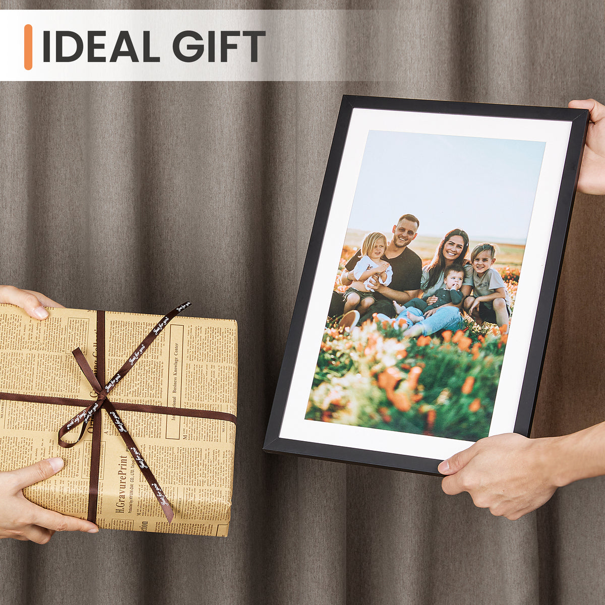 Sindcom 11x17 Picture Frame , Black , Gallery Wall Frame , Display Pictures 9x15 with Mat or 11x17 Without Mat, Photo Frames