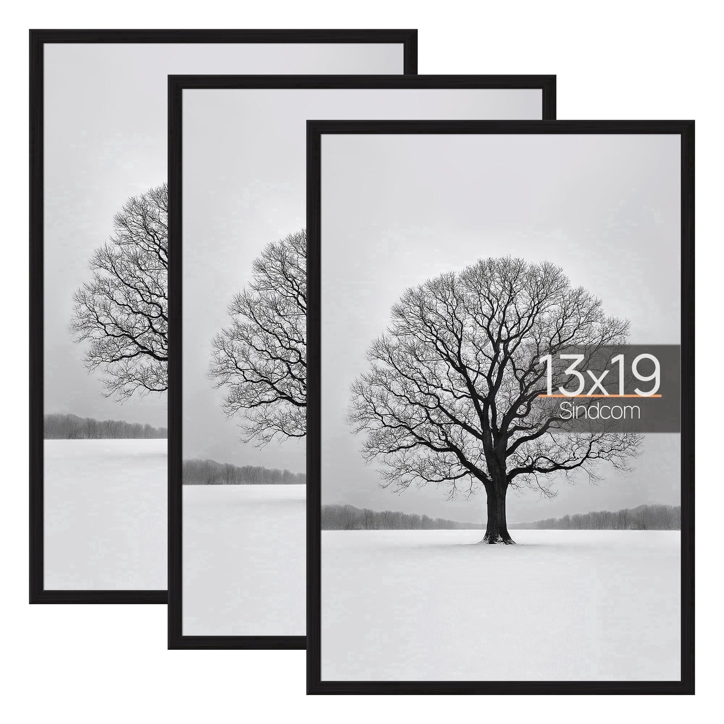 Sindcom 13x19 Picture Frames , Gallery Wall Poster Frames Set of 3 , Black