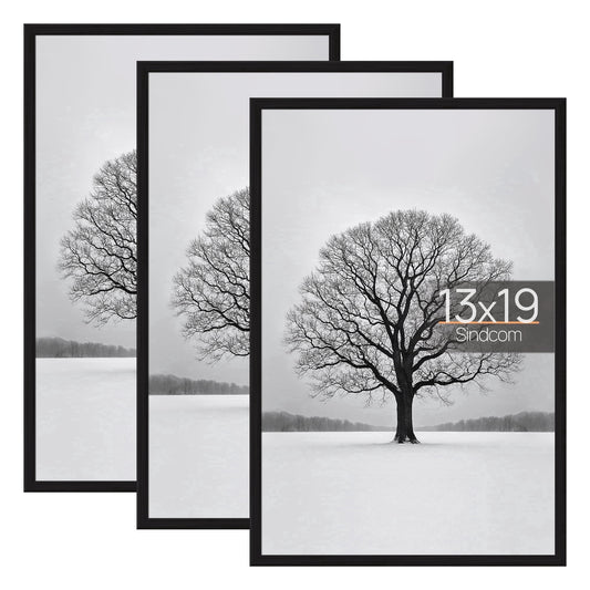 Sindcom 13x19 Picture Frames , Gallery Wall Poster Frames Set of 3 , Black