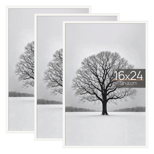 Sindcom 16x20 Picture Frames , Gallery Wall Poster Frames Set of 3 , White