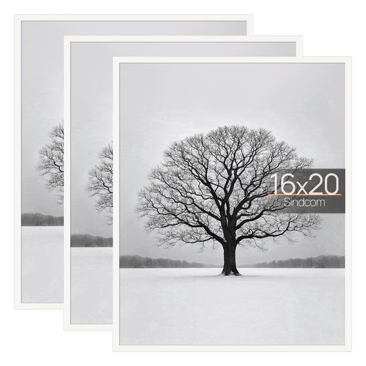 Sindcom 16x24 Picture Frames , Gallery Wall Poster Frames Set of 3 , White