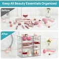Sindcom Acrylic Organizer with 9 Drawers,Clear Storage Drawers,Organizer Bins for Makeup,Cosmetics,Beauty Supplies