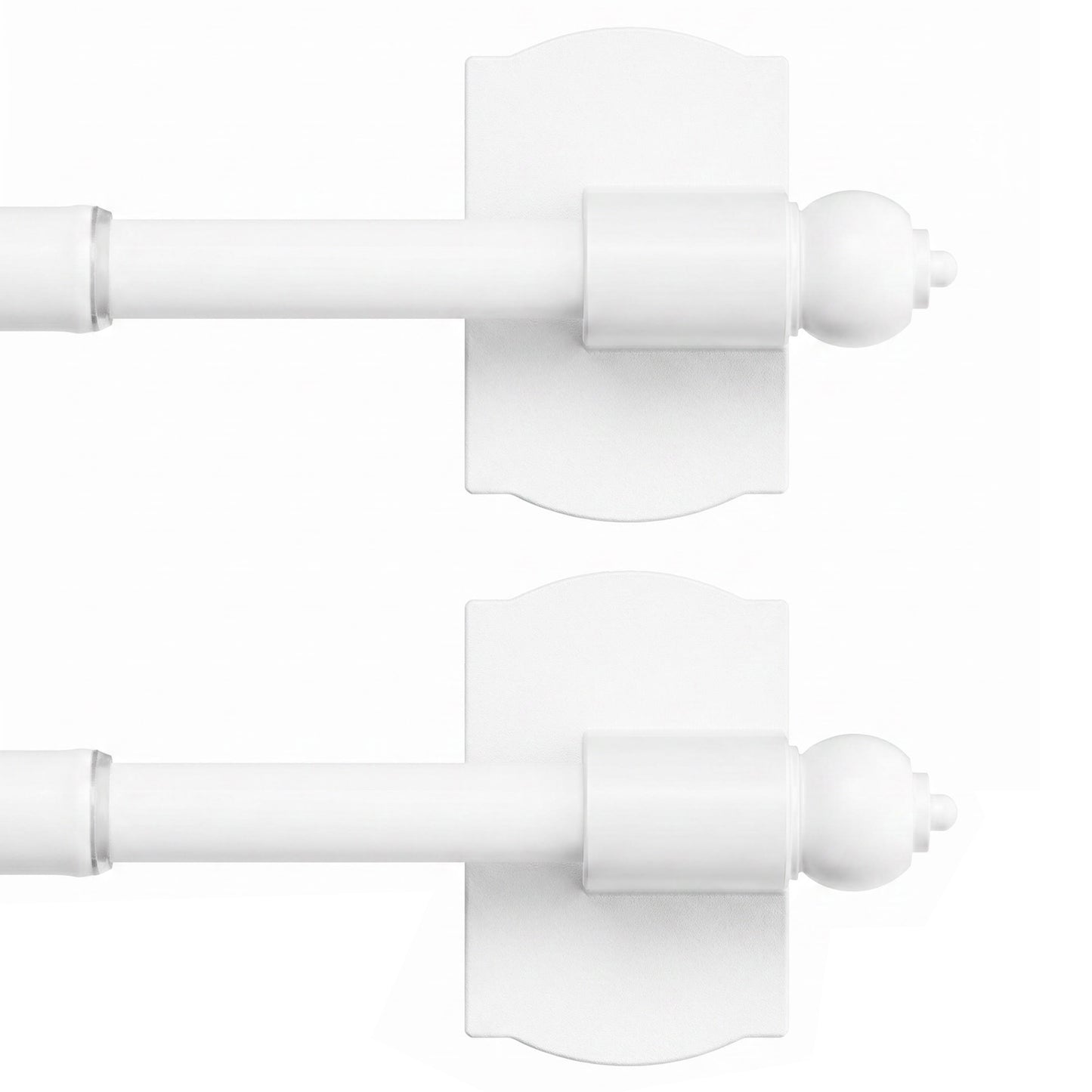Sindcom 2 Pack Magnetic Curtain Rod, 16 to 28 Inches Adjustable Strong Magnet Bar for Door, Classroom Whiteboard, and Any Metal Space, No Drill Required, White