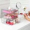 Sindcom Acrylic Organizer with 9 Drawers,Clear Storage Drawers,Organizer Bins for Makeup,Cosmetics,Beauty Supplies
